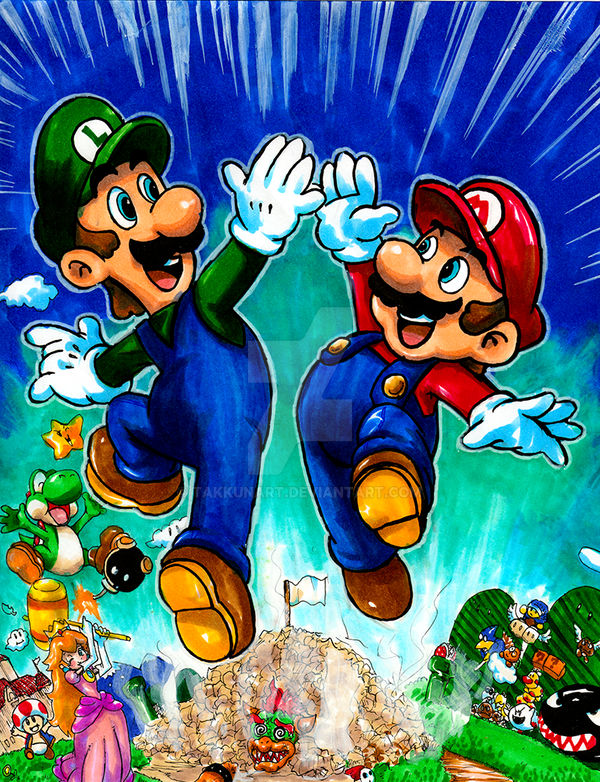 Commission: VG Art 21: Super Mario Brothers by TakkunArt on DeviantArt