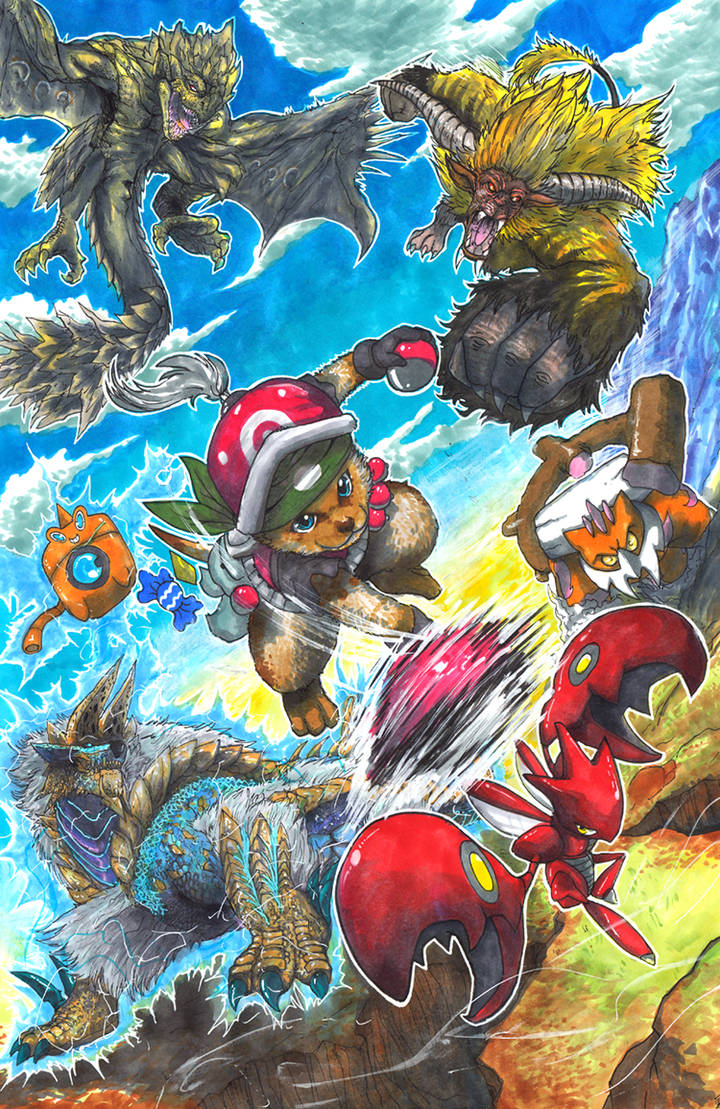 Commission Monster Hunter X Pokemon By TakkunArt On DeviantArt commission-monster-hunter-x-pokemon-by-takkunart-on-deviantart