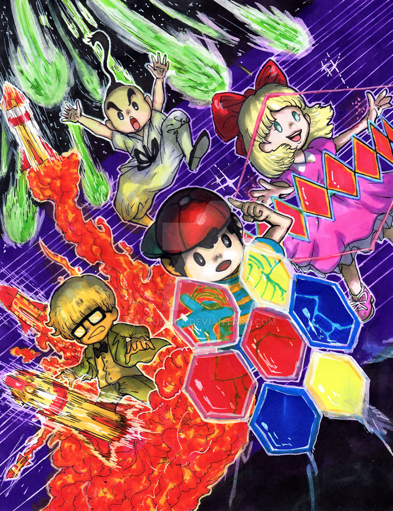 Earthbound Writing Commission: Earthbound Battle! by TakkunArt on DeviantArt
