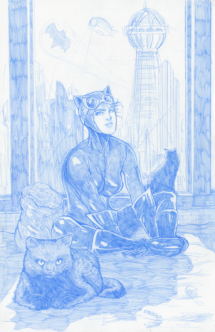 Catwoman Pencils Cover Concept