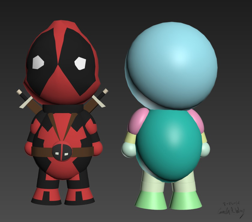 Deadpool Plushie 3D MAX- Comparison