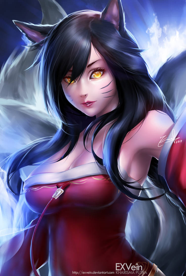 AHRI LEAGUE OF LEGENDS by EXVEIN by EXVein