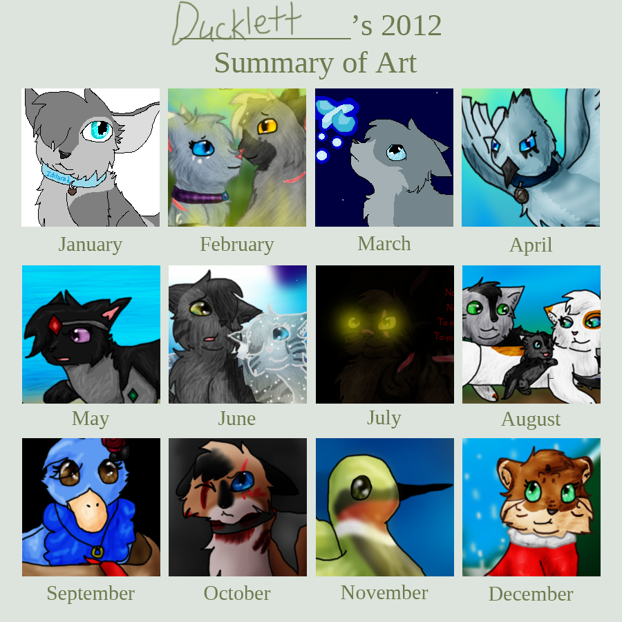 2012 Summary of My Art