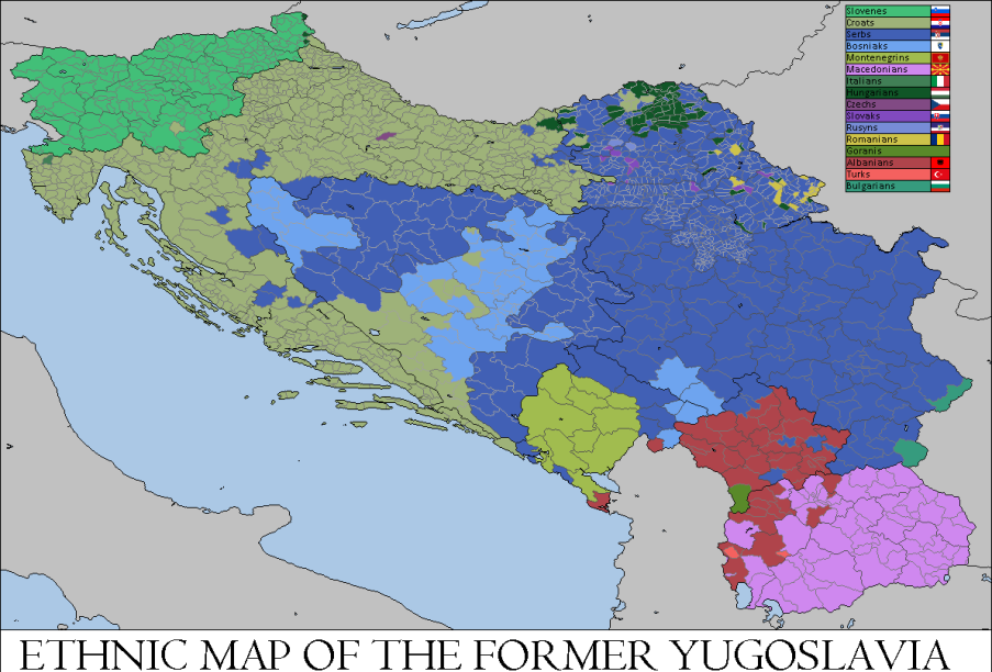 Ethnolinguistic Map Of Yugoslavia
