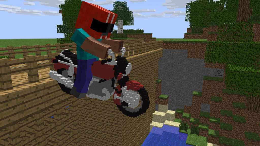 Minecraft Motorbike By Mredpicworld On Deviantart