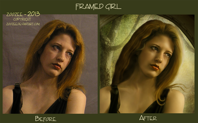 Before and After Framed Girl