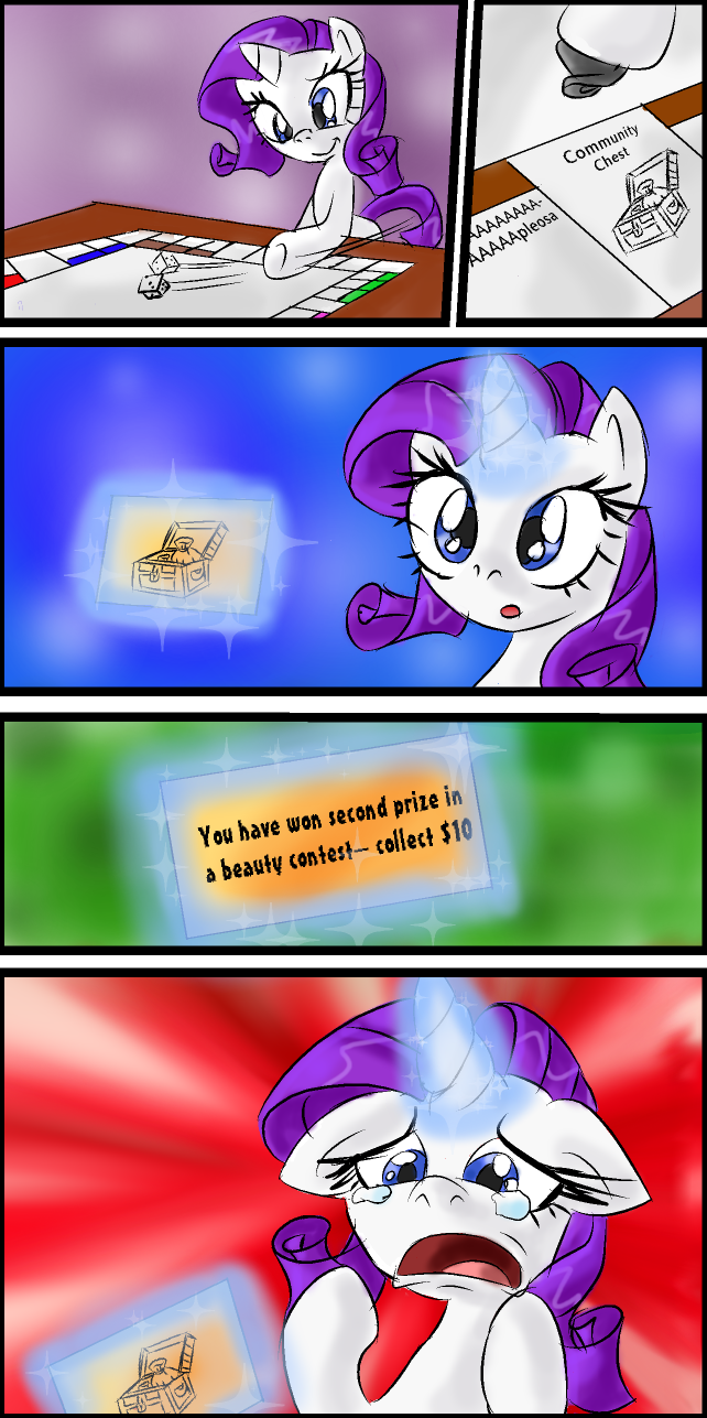 Rarity plays Monopoly