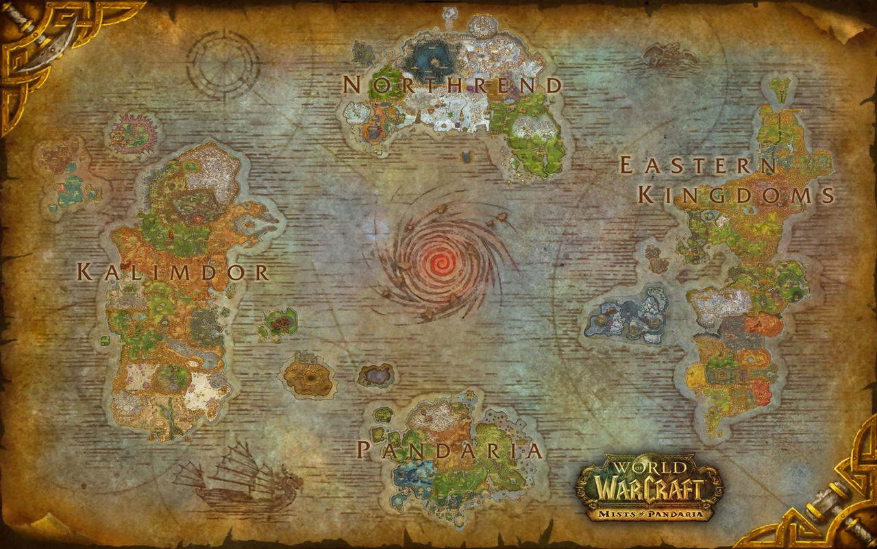 World of Warcraft Azeroth Composite Map by amiyuy