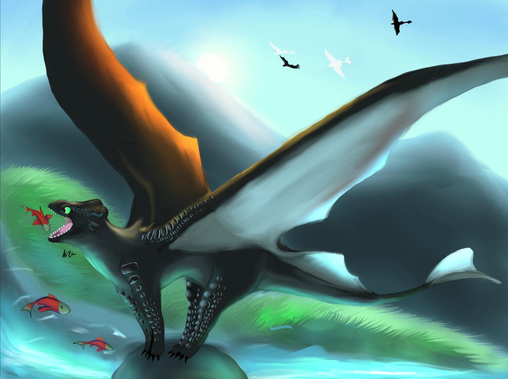 Fish Htd Catching Fish|HTTYD|ArteTheDragon by Artethedragon on DeviantArt