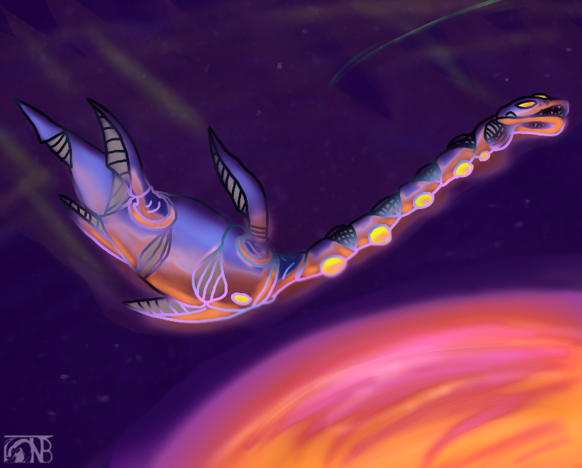 Robot Elasmosaurus in Space