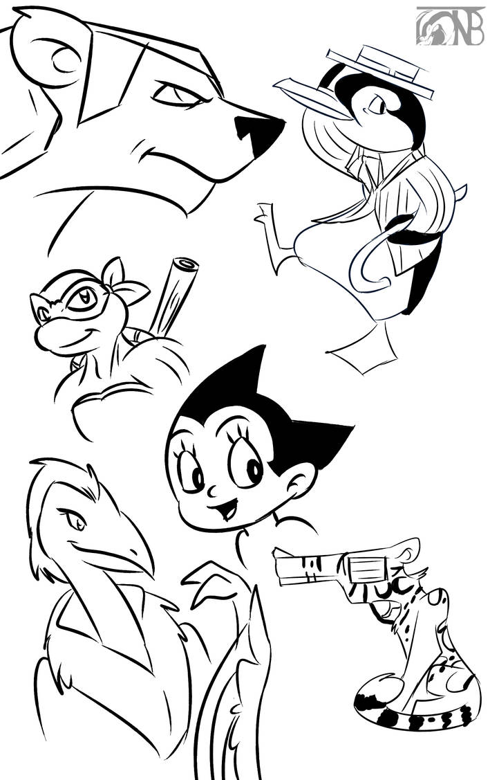 Random Cartoon Character Doodles by kompy on DeviantArt