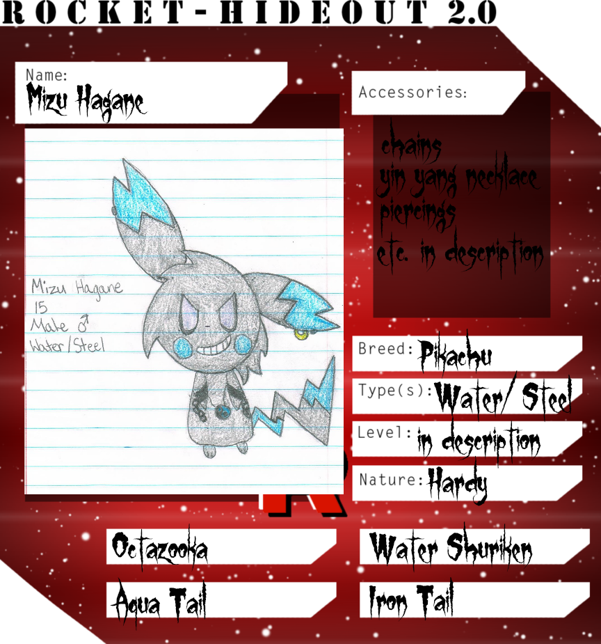 Rocket Hideout Ref|Mizu the Pikachu by HadasamuiHikari on DeviantArt