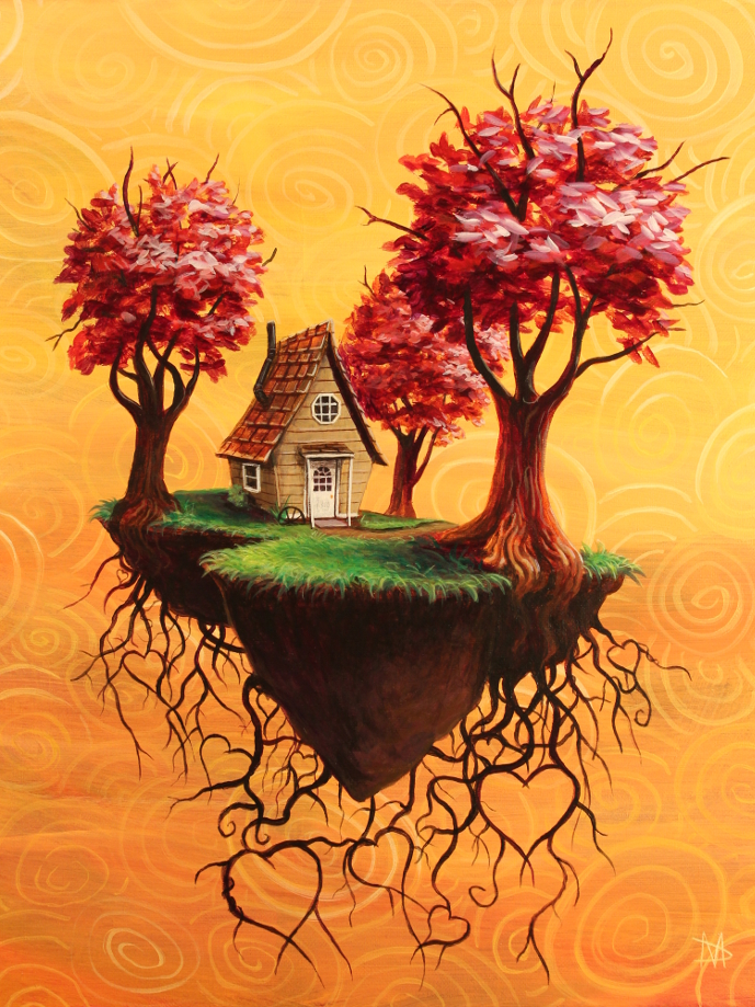 Uprooted flying house Uprooted flying house