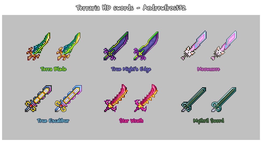 Terraria HD Swords Showcase By Ds51 A On DeviantArt terraria-hd-swords-showcase-by-ds51-a-on-deviantart