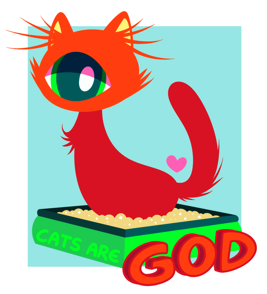 .::Cats Are God Etsy::.