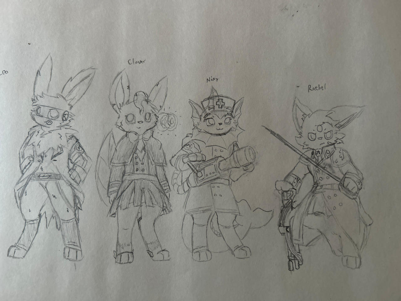 Leo, Clover, Nixy, Rachel