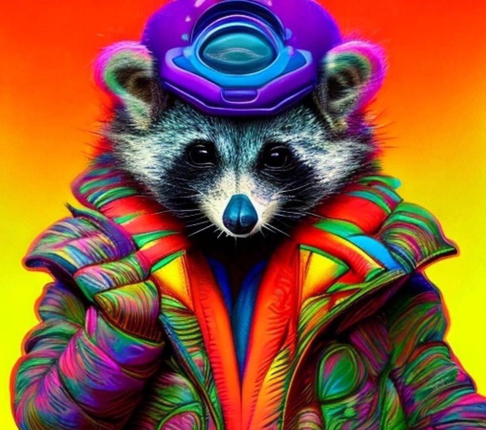 Psychedelic Raccoon by YinzerSteel on DeviantArt