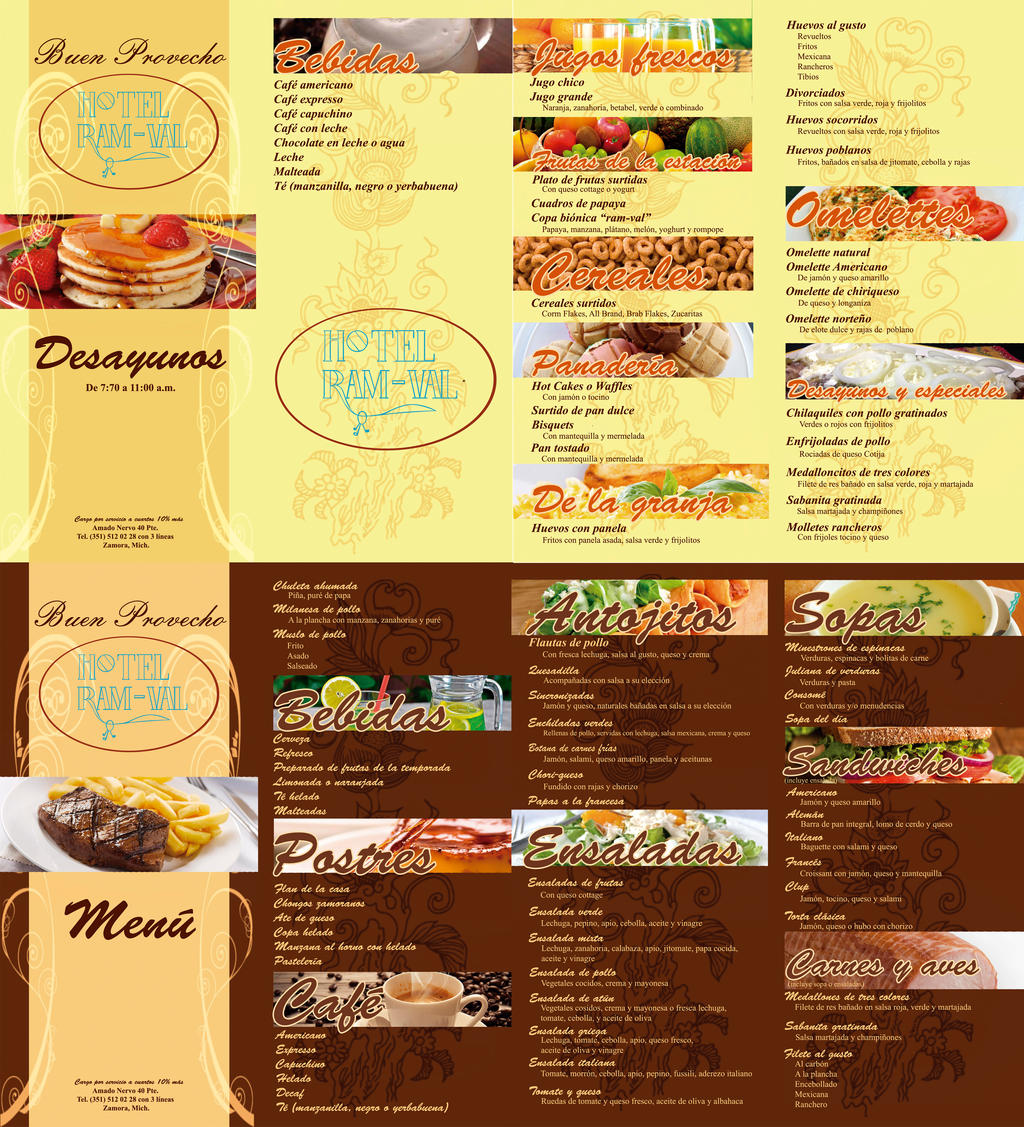 Menus Hotel RAM-VAL