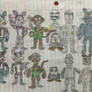 The FNaC characters drawing part 1 (2017)