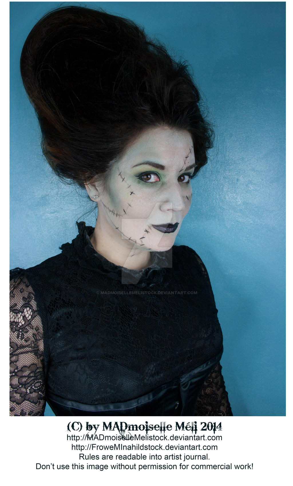 Frankenstein Bride Gothic Halloween Stock 003