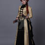 Golden Victorian Dress 001 Stock