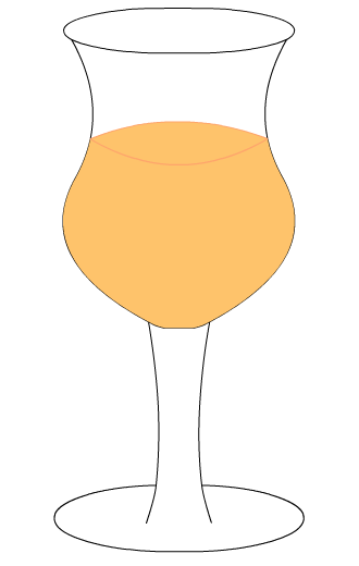 Orange Wine Glass