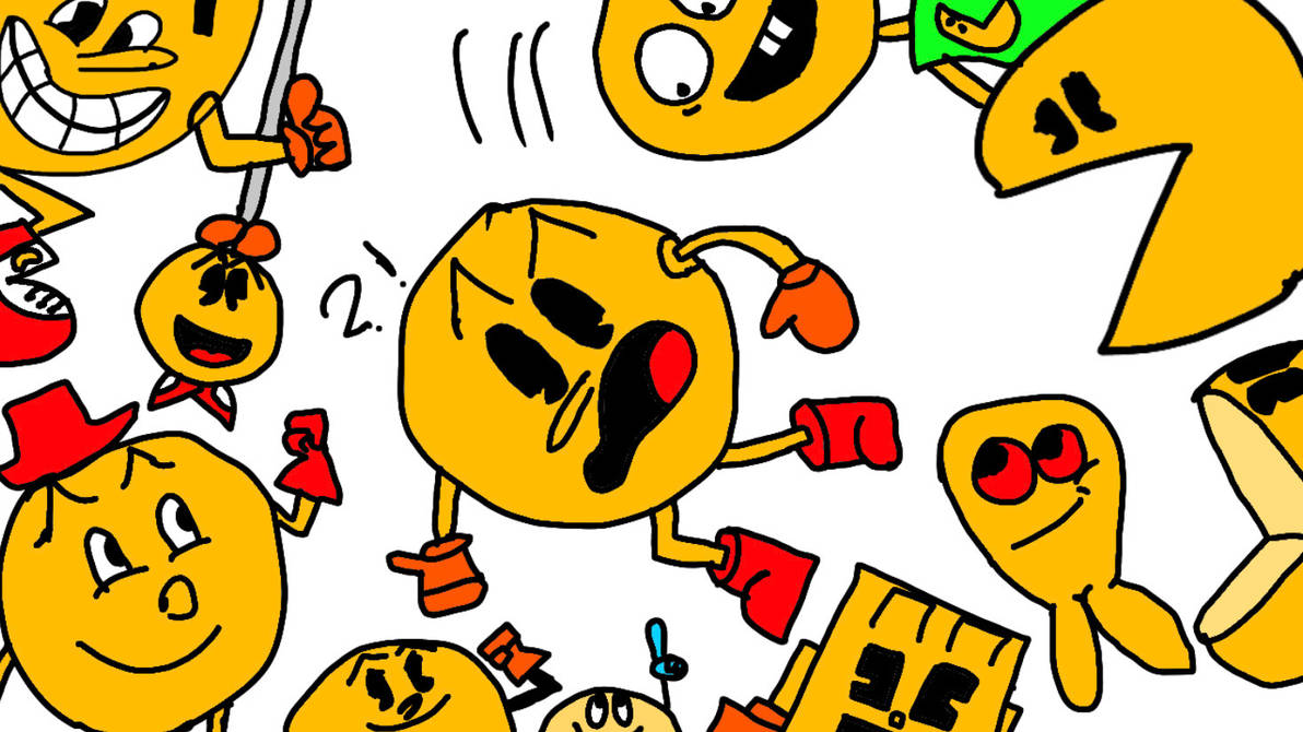 Pac-man meets the Many designs of himself by KylerBLOX on DeviantArt