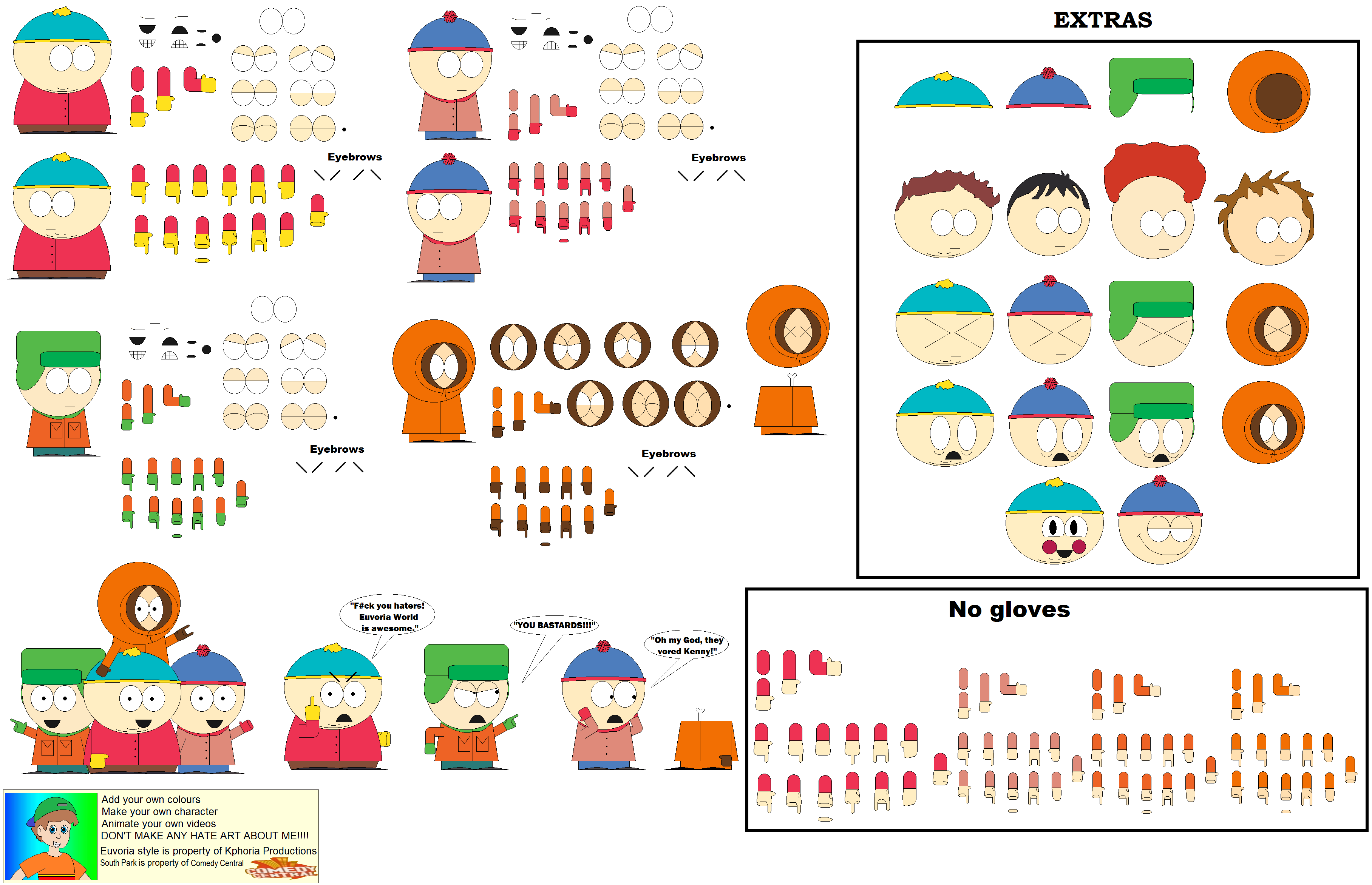 Cartman Character Rigs Character Builder-Cartman,Stan,Kyle,Kenny (Edited) by MichaelZilla64 on ...