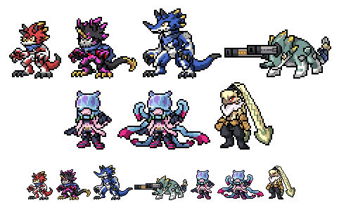 Sprites - Digimon Ghost Game champs