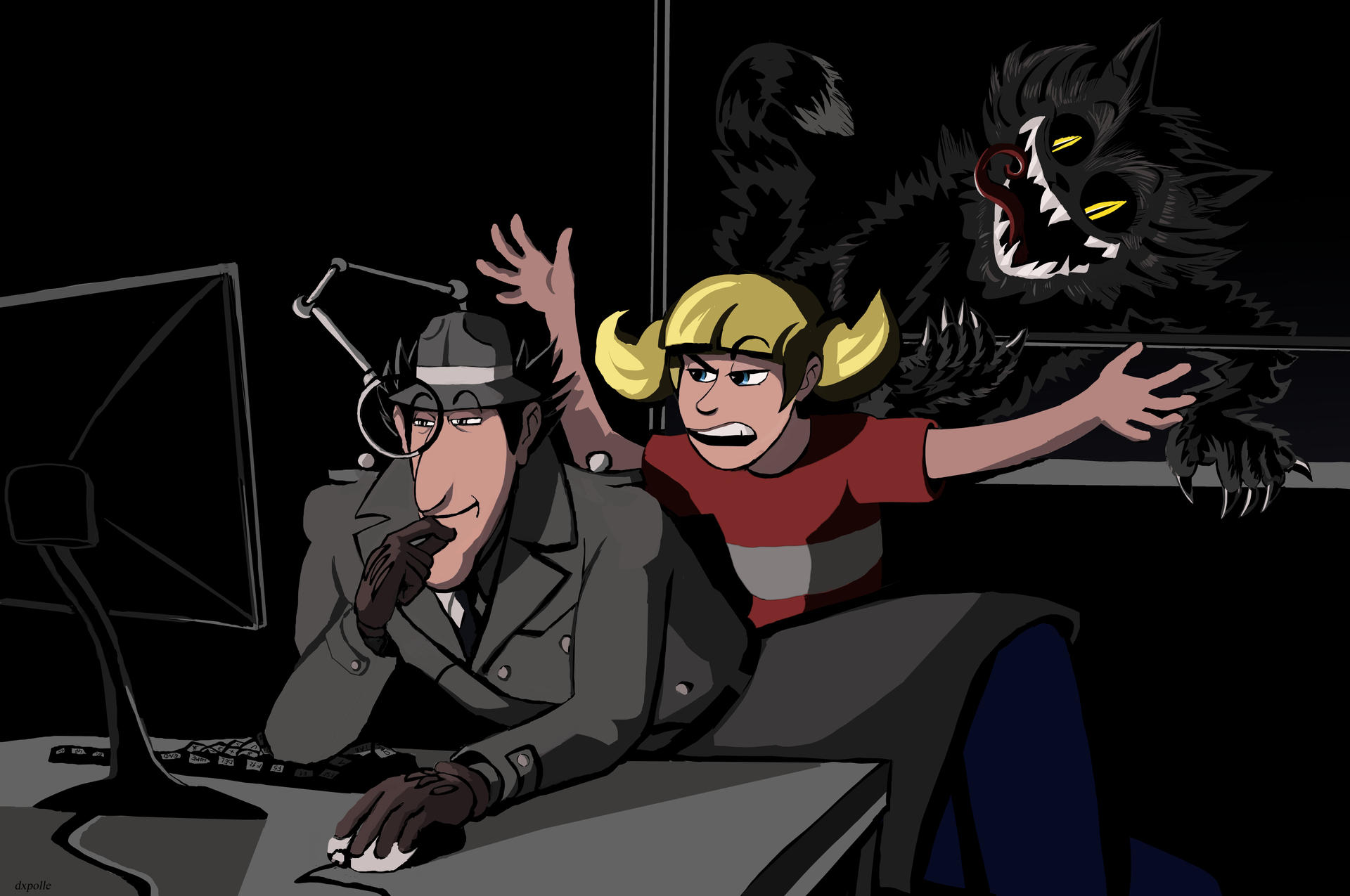 Uncle Computer Uncle's working on the computer by dxpolle on DeviantArt