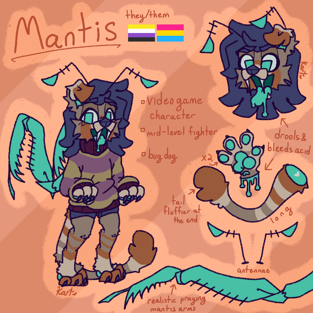 Mants Deviantart new mantis ref! by KarticatYT on DeviantArt