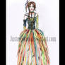 Colored Feather-Dress