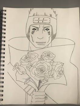 Kisame with flowers