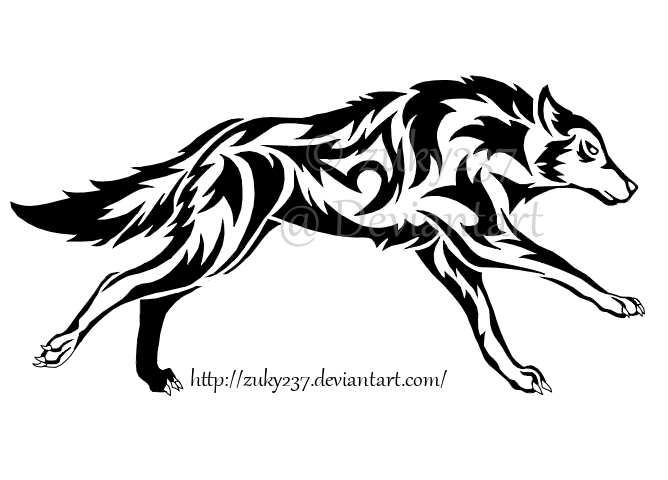 Running Wolf Tattoo by zuky237 on DeviantArt