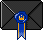 Evelopes icon set - Blue ribbon #1