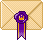 Evelopes icon set - Purple ribbon #2