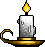 Magic icon set: White candle