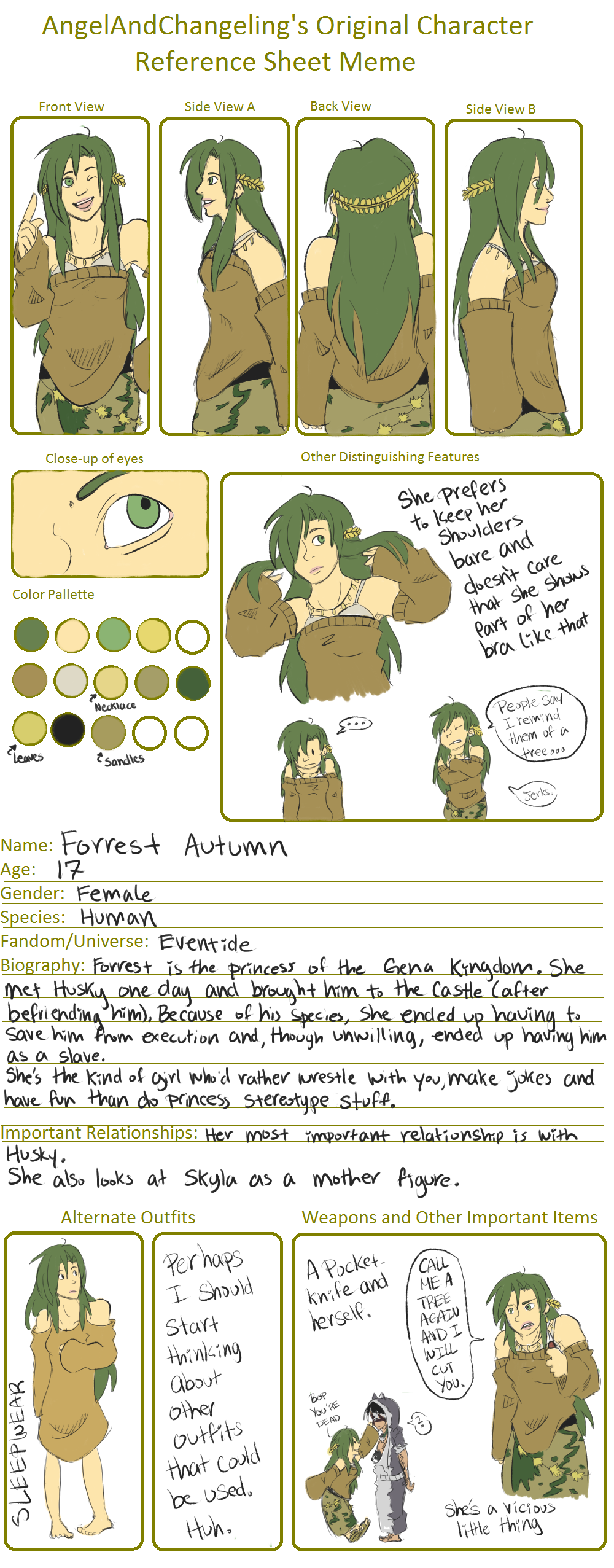 Forrest Reference Sheet Meme