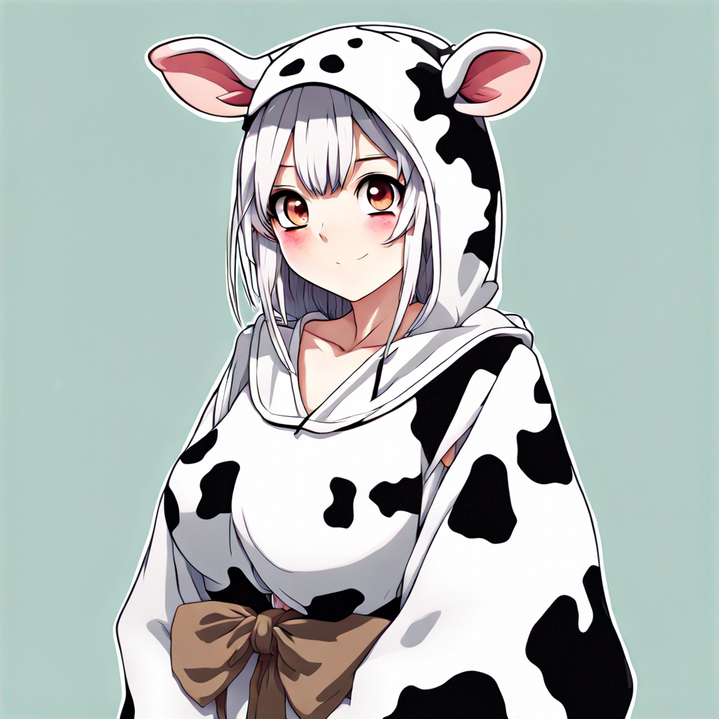Caw Anim Anime girl in a cow costume by kingdab28 on DeviantArt
