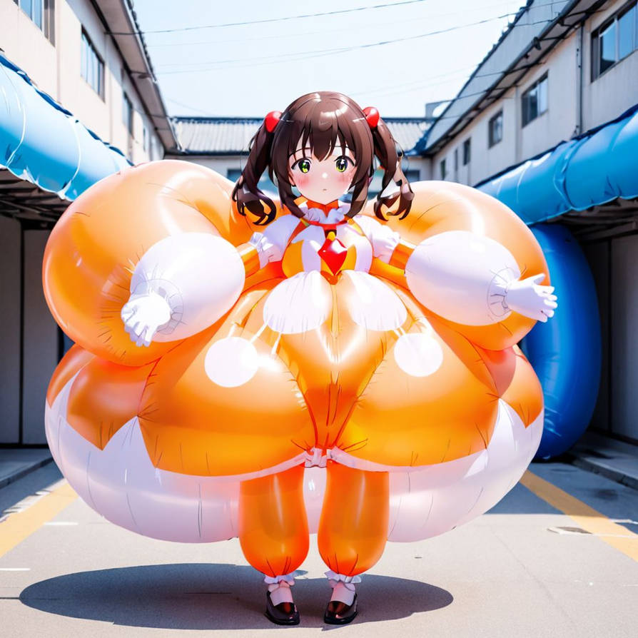 Anonymous Inflatable Anime girl wearing an inflatable costume 12 by kingdab28 on DeviantArt