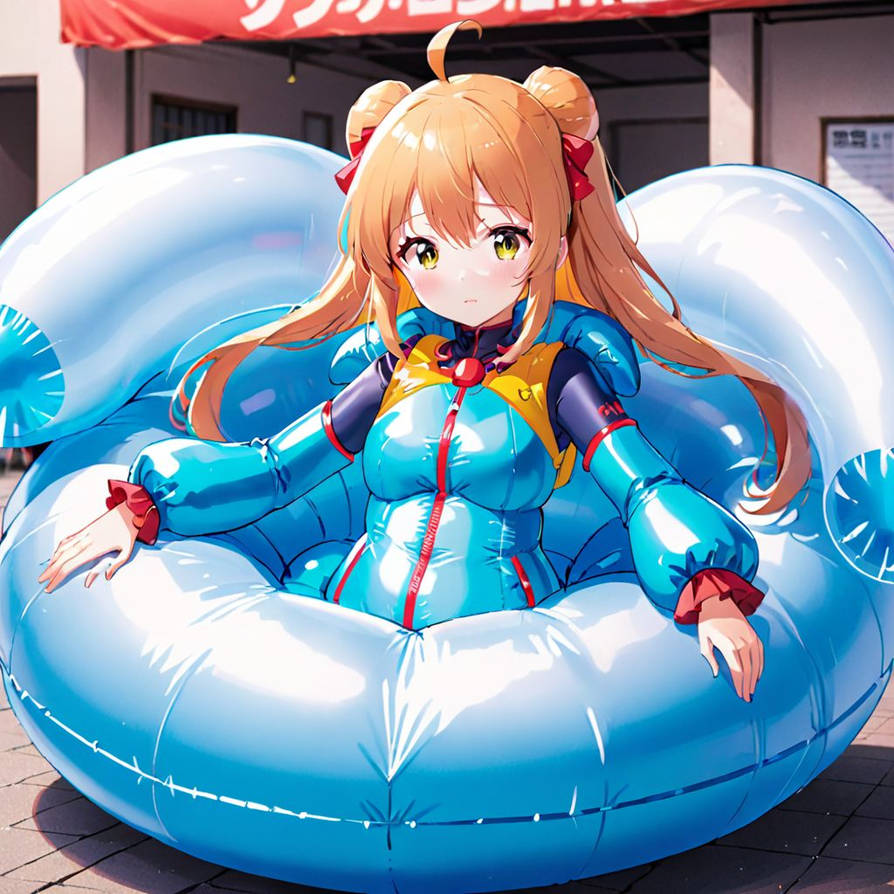 Anime Inflatable Riding Anime girl wearing an inflatable costume 21 by kingdab28 on DeviantArt