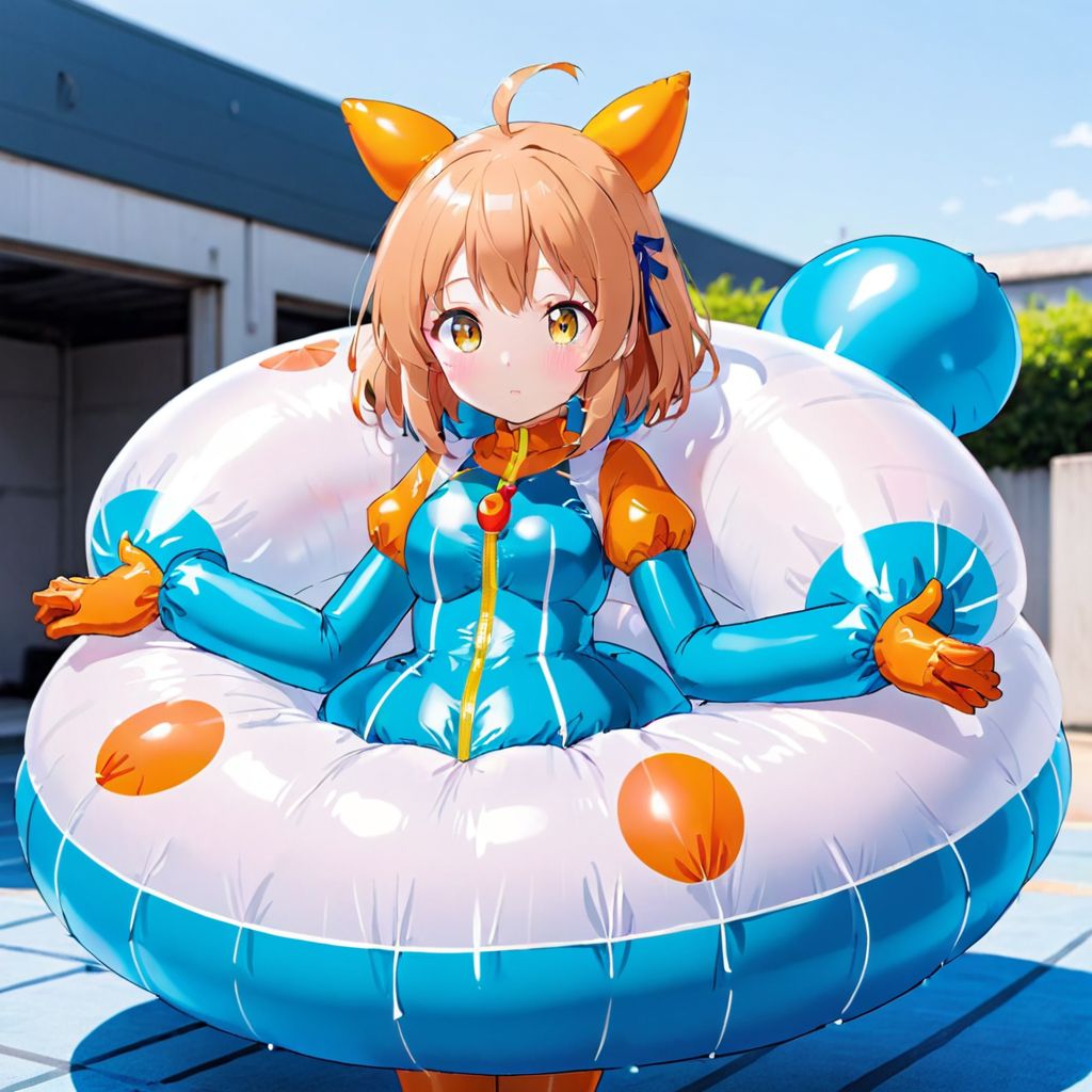 Anonymous Inflatable Anime girl wearing an inflatable costume 19 by kingdab28 on DeviantArt