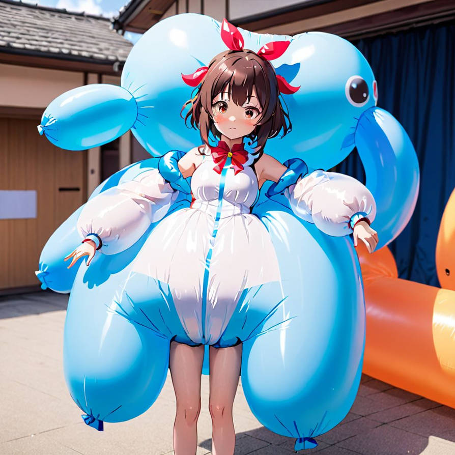 Anonymous Inflatable Anime girl wearing an inflatable costume 28 by kingdab28 on DeviantArt
