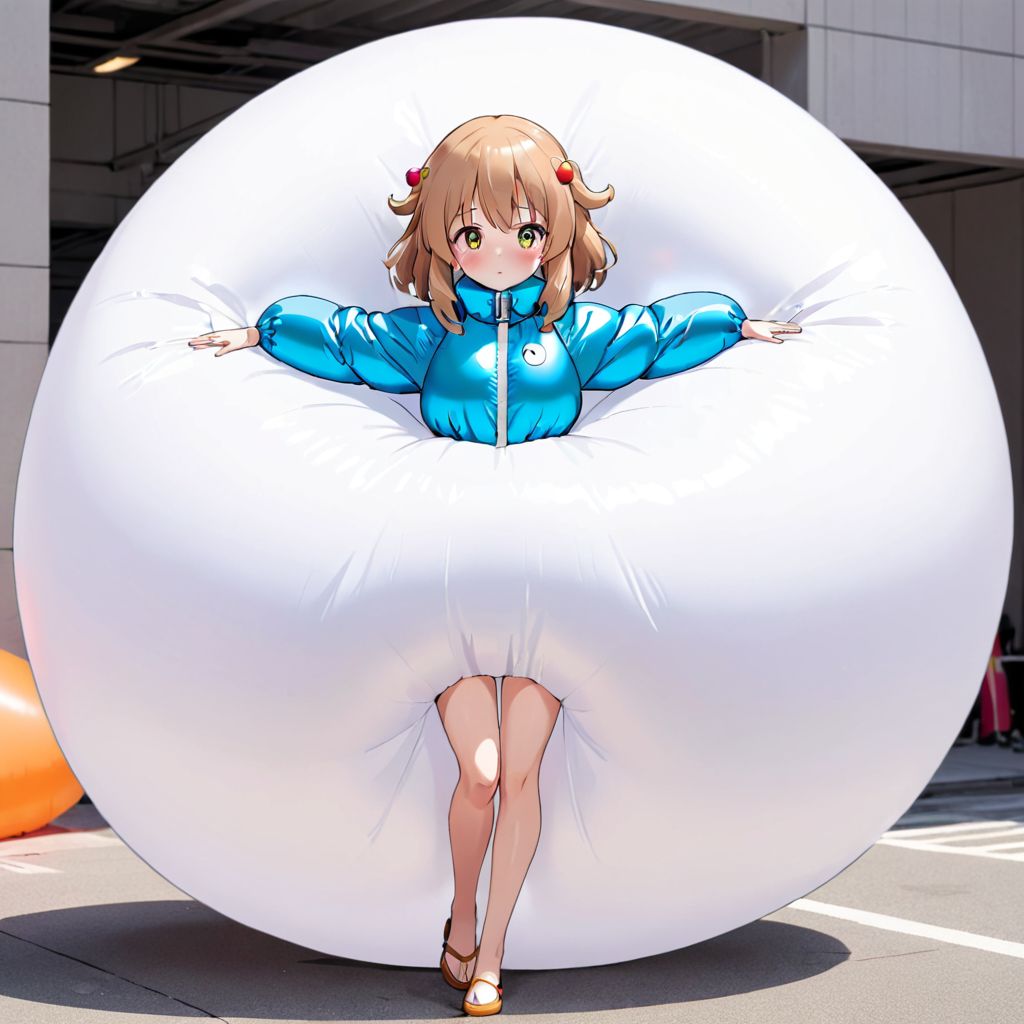 Anonymous Inflatable Female wearing a puffy round inflatable costume 8 by kingdab28 on ...