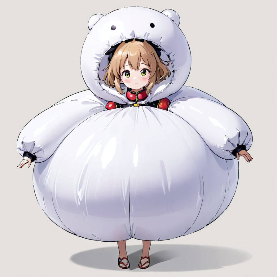 Anonymous Inflatable Female wearing a puffy round inflatable costume 16 by kingdab28 on ...