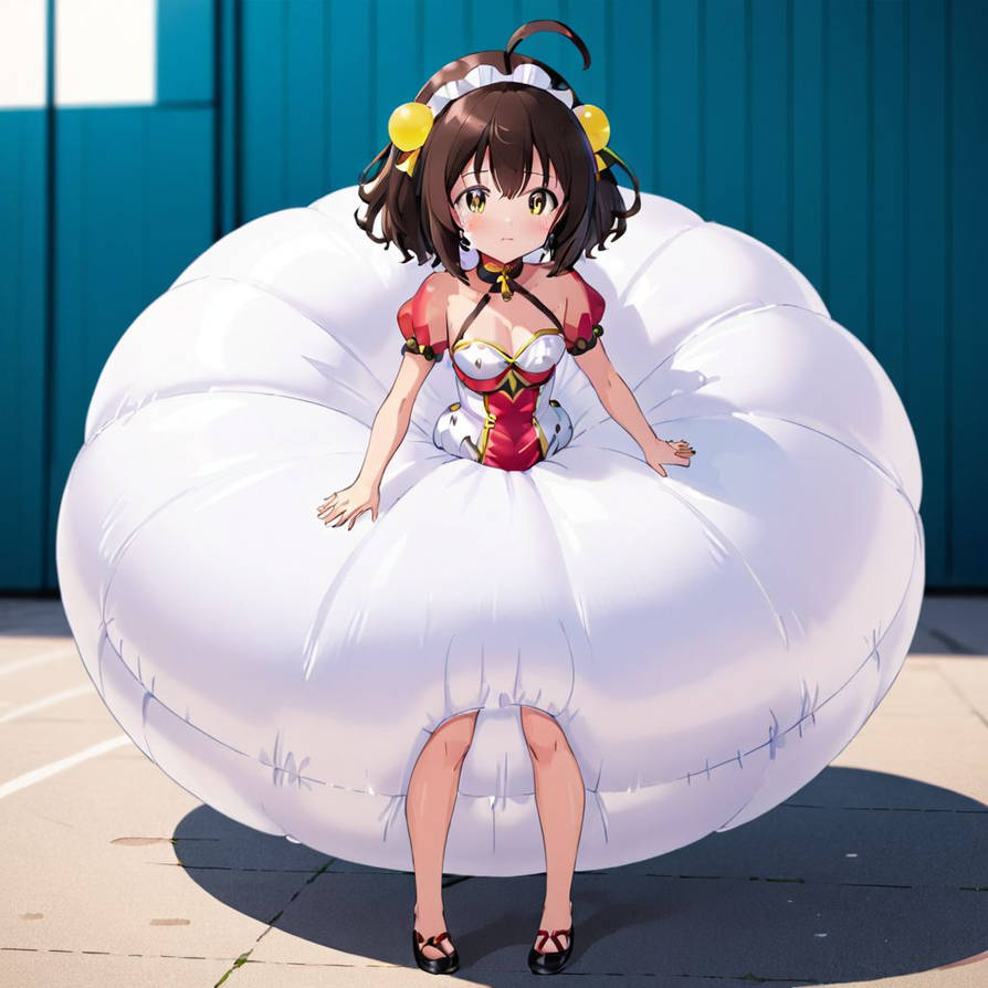 Anonymous Inflatable Female wearing a puffy round inflatable costume 10 by kingdab28 on ...