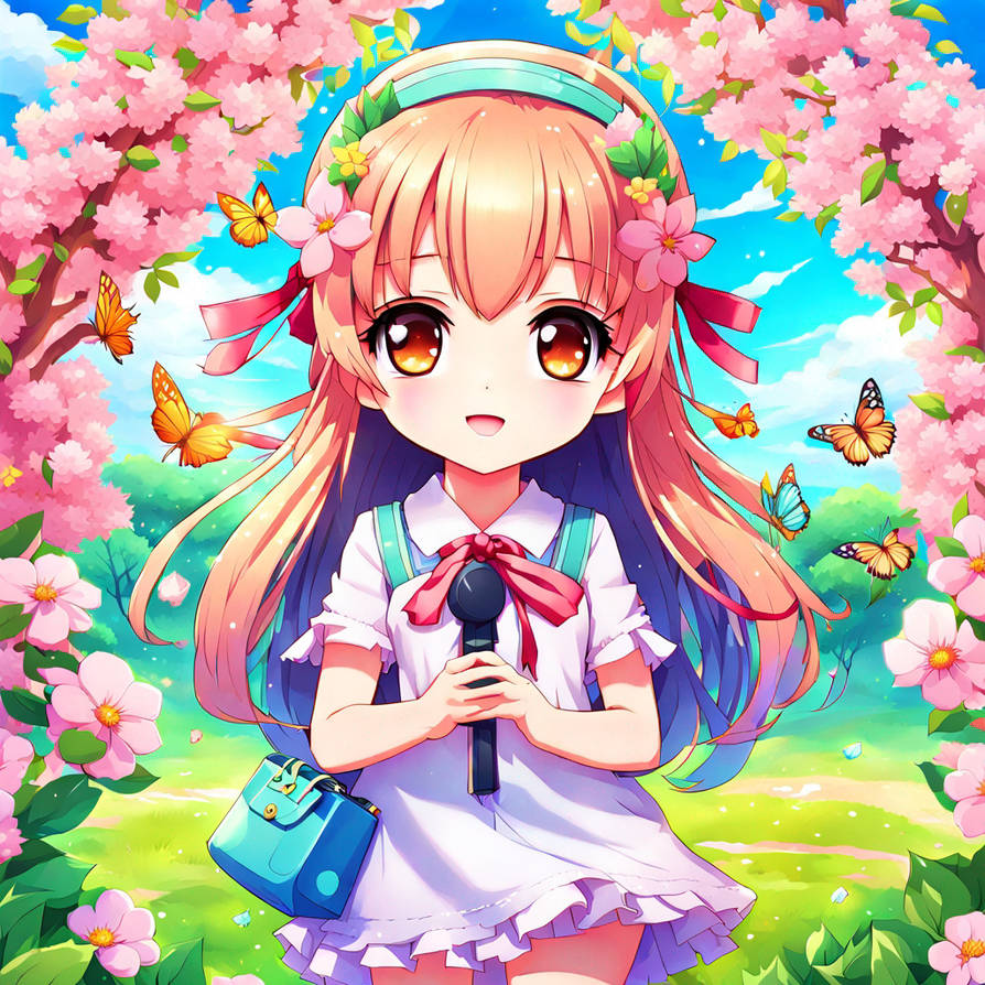 Chibi spring girl by kingdab28 on DeviantArt