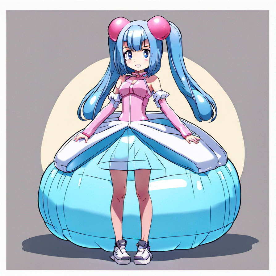 Anime Inflatable Riding Anime girl wearing an inflatable dress 406 by kingdab28 on DeviantArt