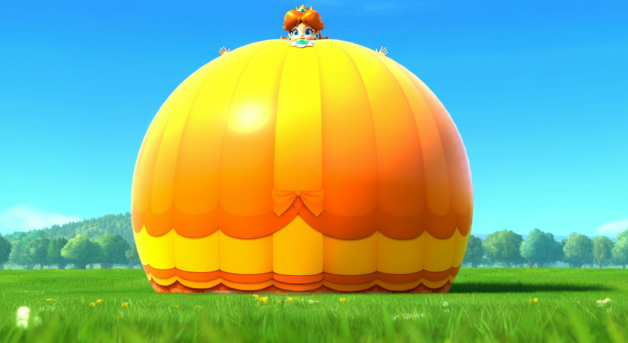 Inflated Princess Daisy 3 by kingdab28 on DeviantArt