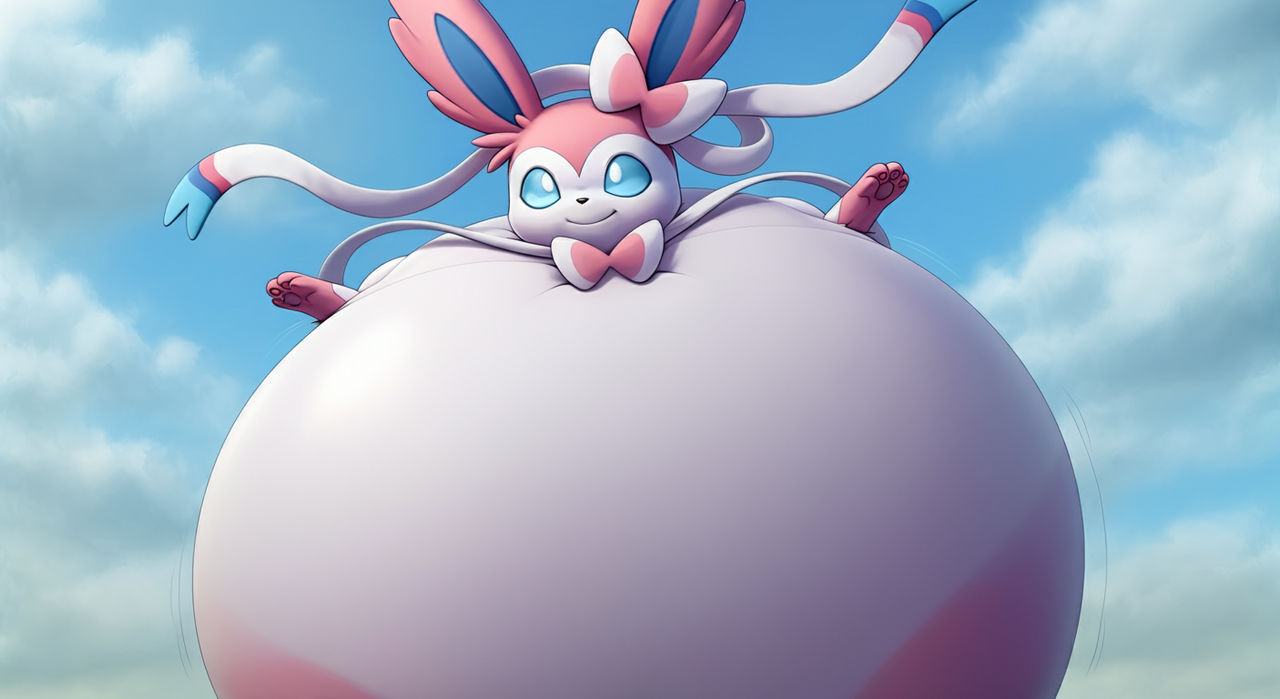 Eevee Inflation Inflated Sylveon by kingdab28 on DeviantArt